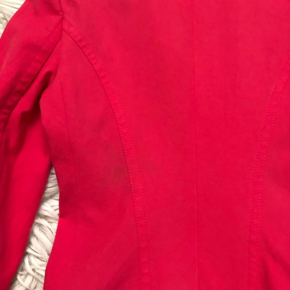 Derek Lam 10 Crosby Classic Double Breasted Fitted Red Fuchsia Blazer size 2
